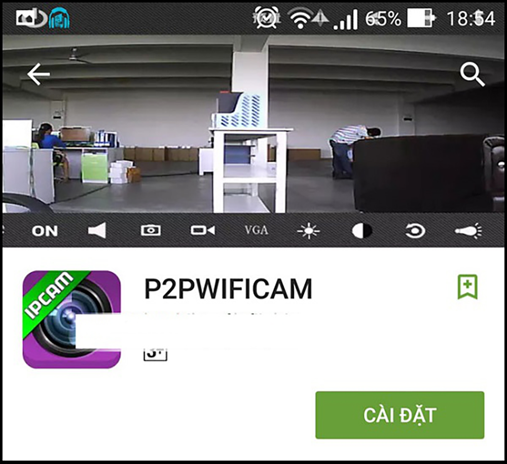 Cấu hình camera bằng ứng dụng P2PWiFiCam